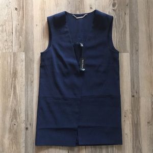 White House Black Market Sleeveless Long Blazer